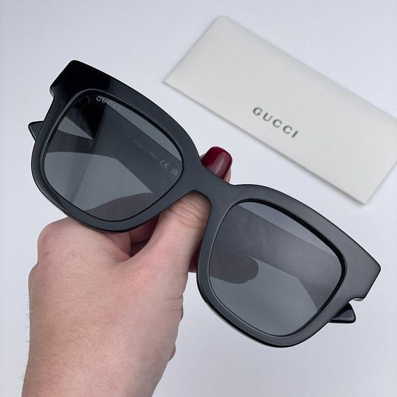 Gucci GG0998S 001 Sunglasses Black Grey Square Unisex - Picture 1 of 12